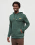 Tentree Men's Juniper Cork Patch Hoodie - Forest Pine Heather Cork Patch