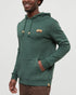 Tentree Men's Juniper Cork Patch Hoodie - Forest Pine Heather Cork Patch