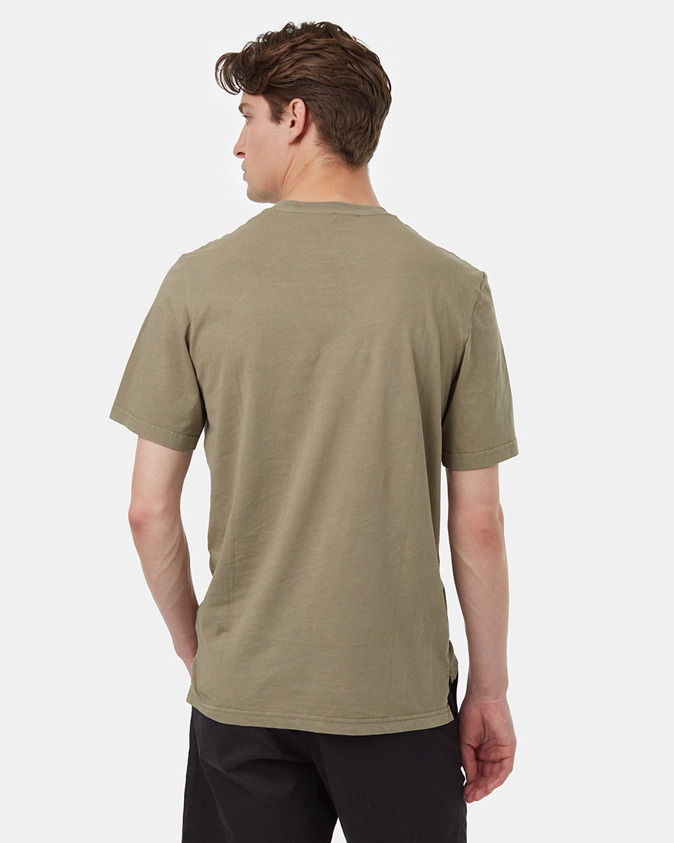 Tentree Men's Regenerative Cotton Step Hem T-Shirt - Deep Lichen Green