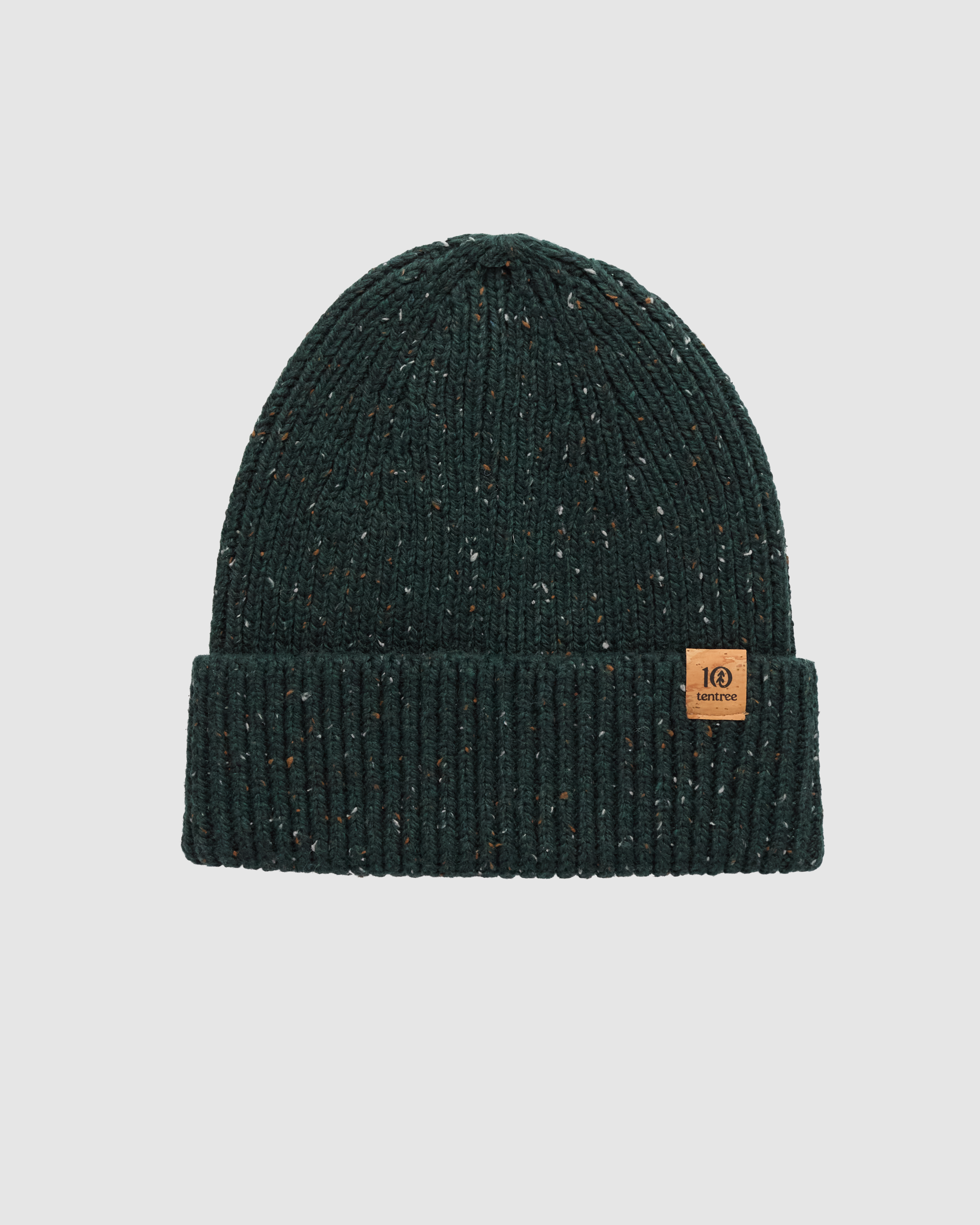 Tentree Bristow Fleck Beanie - Dark Forest Green Fleck