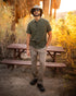 Tentree Men's Dundas Shirt - Deep Olive Double Stripe