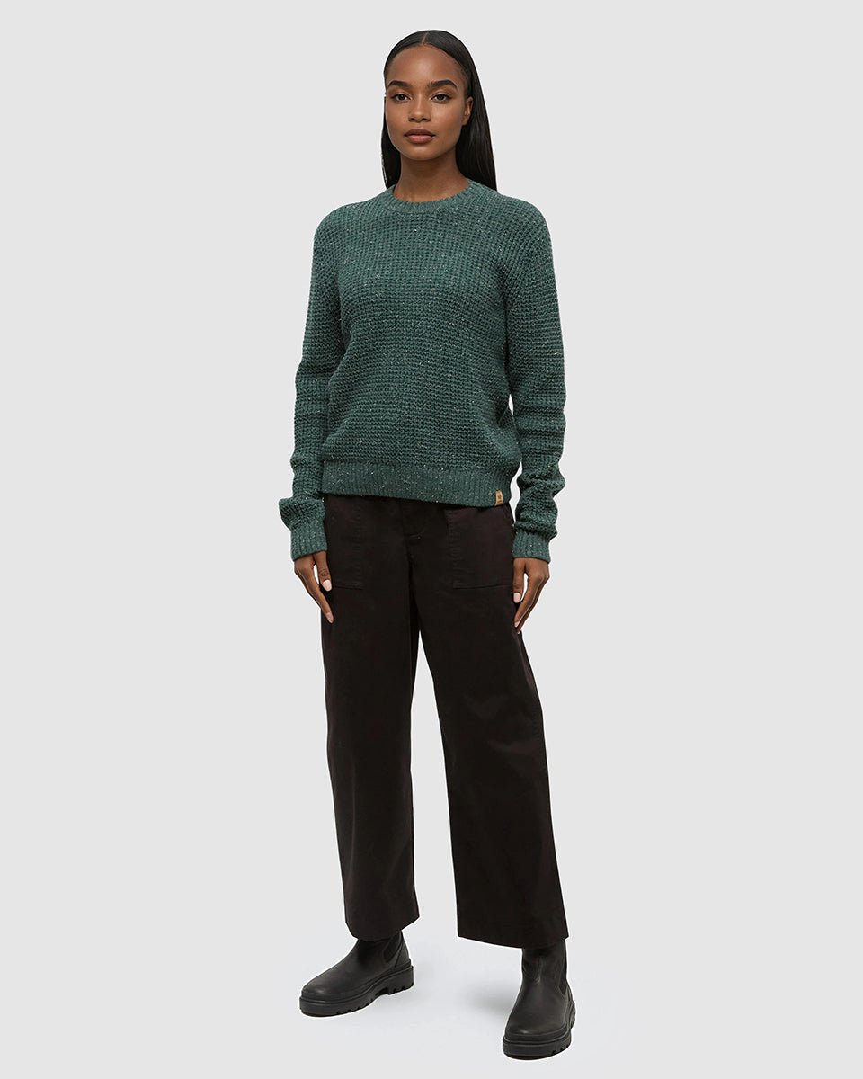 Tentree Women's Morrell Sweater - Forest Pine Nep