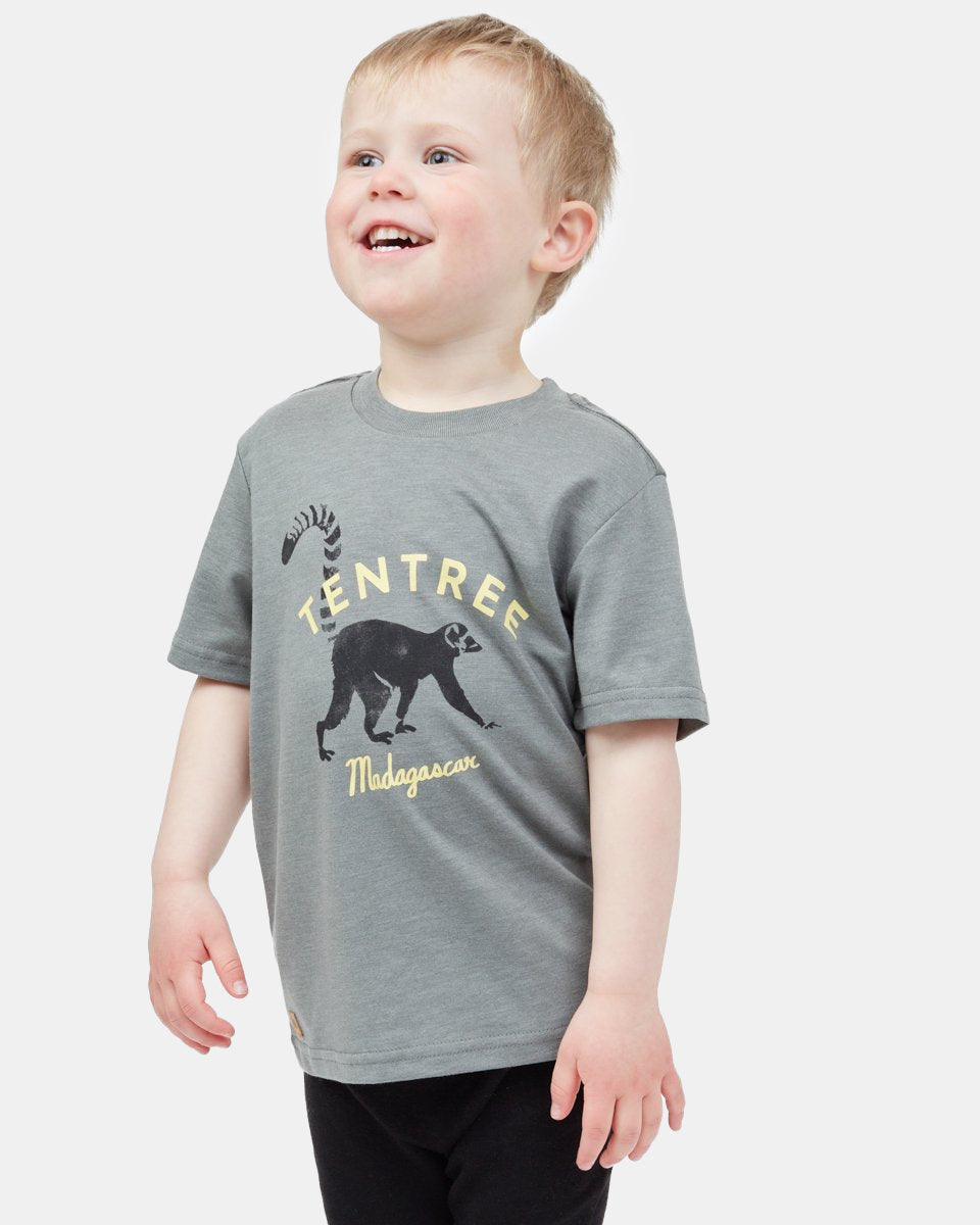 Tentree Kids Madagascar Lemur T-Shirt - Agave Green Heather