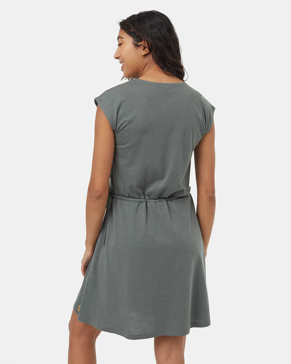 Tentree Women's TreeBlend Wrap Front Dress - Light Urban Green