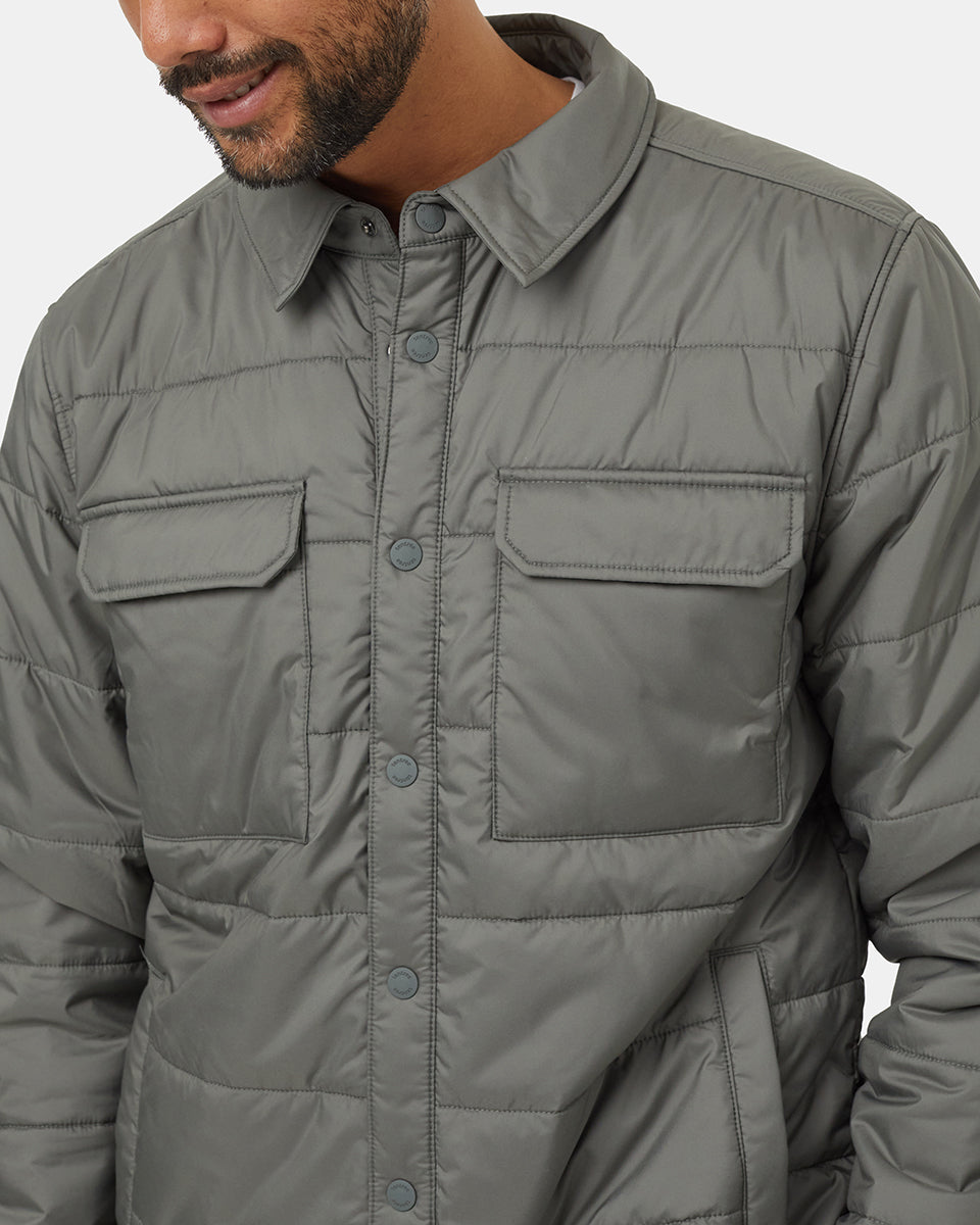 Tentree Men's Cloud Shell Shirt Jacket - Mineral