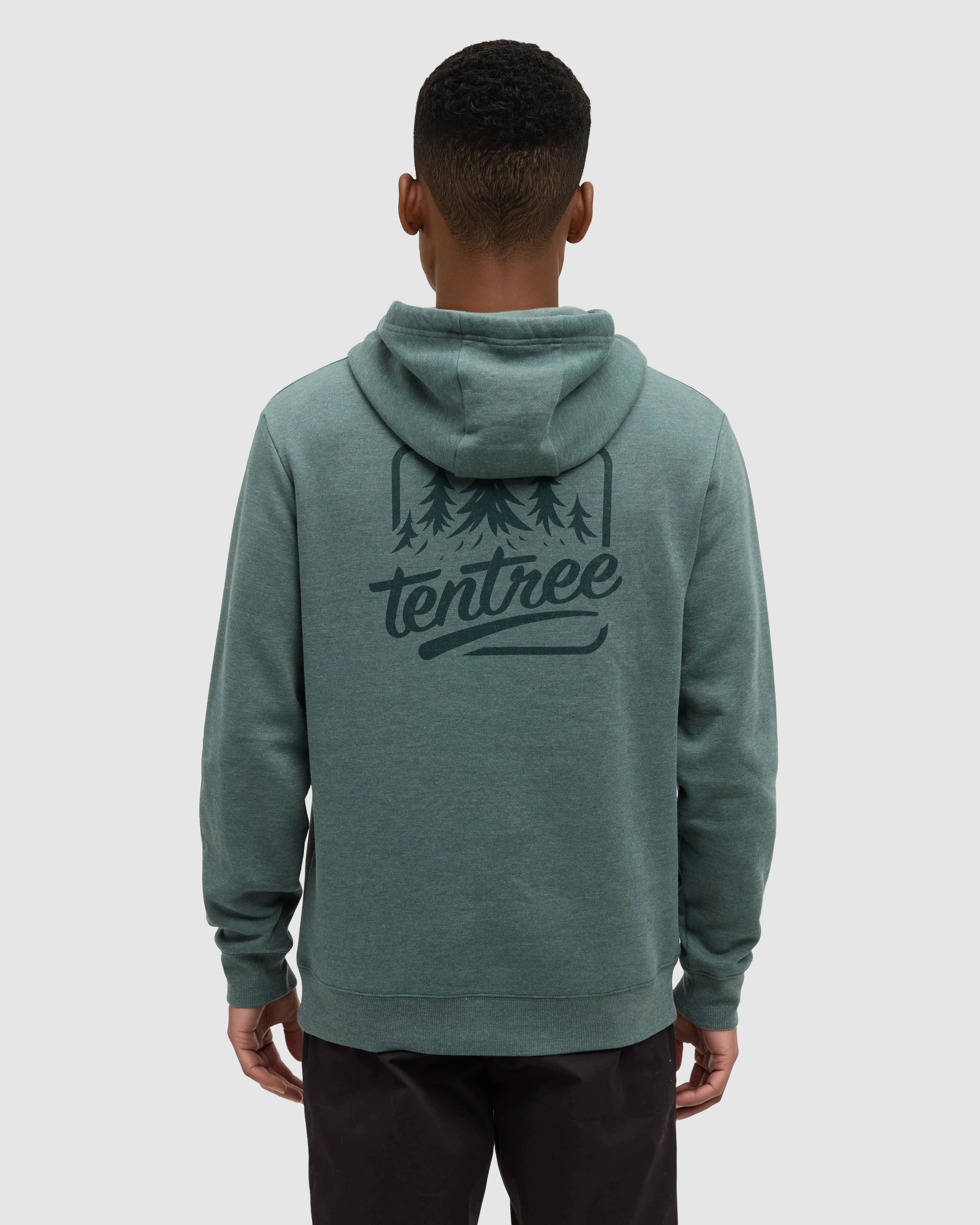 Tentree Men's Tree Hoodie - Pine Green Heather Dark Forest Green