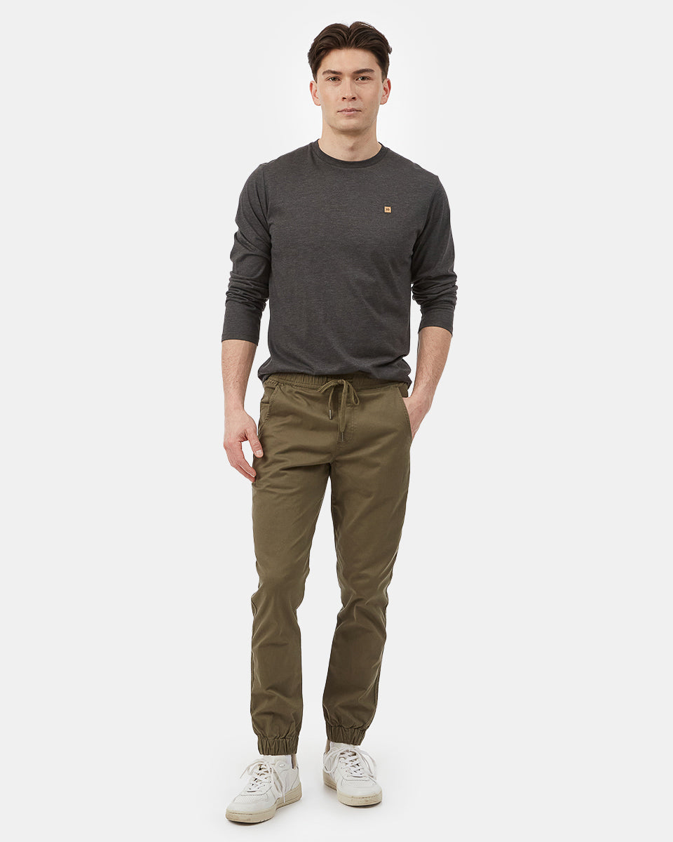Tentree Twill Classic Jogger - Olive Night Green