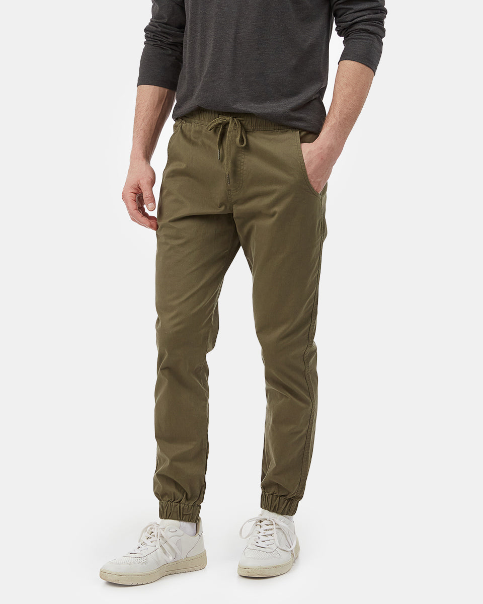 Tentree Twill Classic Jogger - Olive Night Green