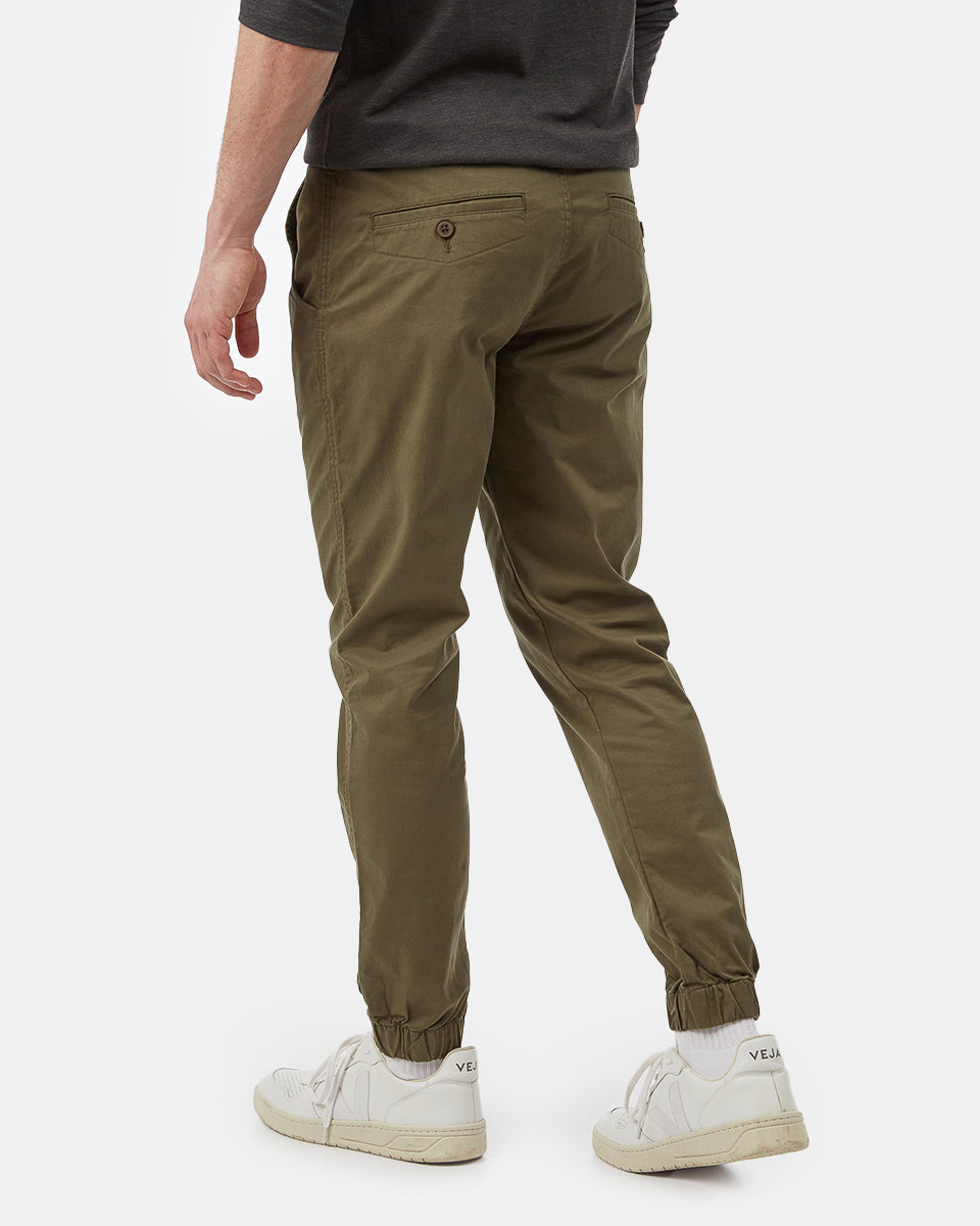 Tentree Twill Classic Jogger - Olive Night Green