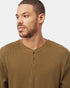 Tentree Men's TreeWaffle Henley Longsleeve - Uniform Green