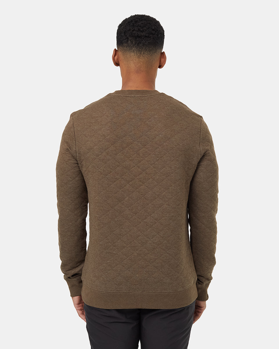 Tentree Men's Quilted Classic Crew - Tundra Heather