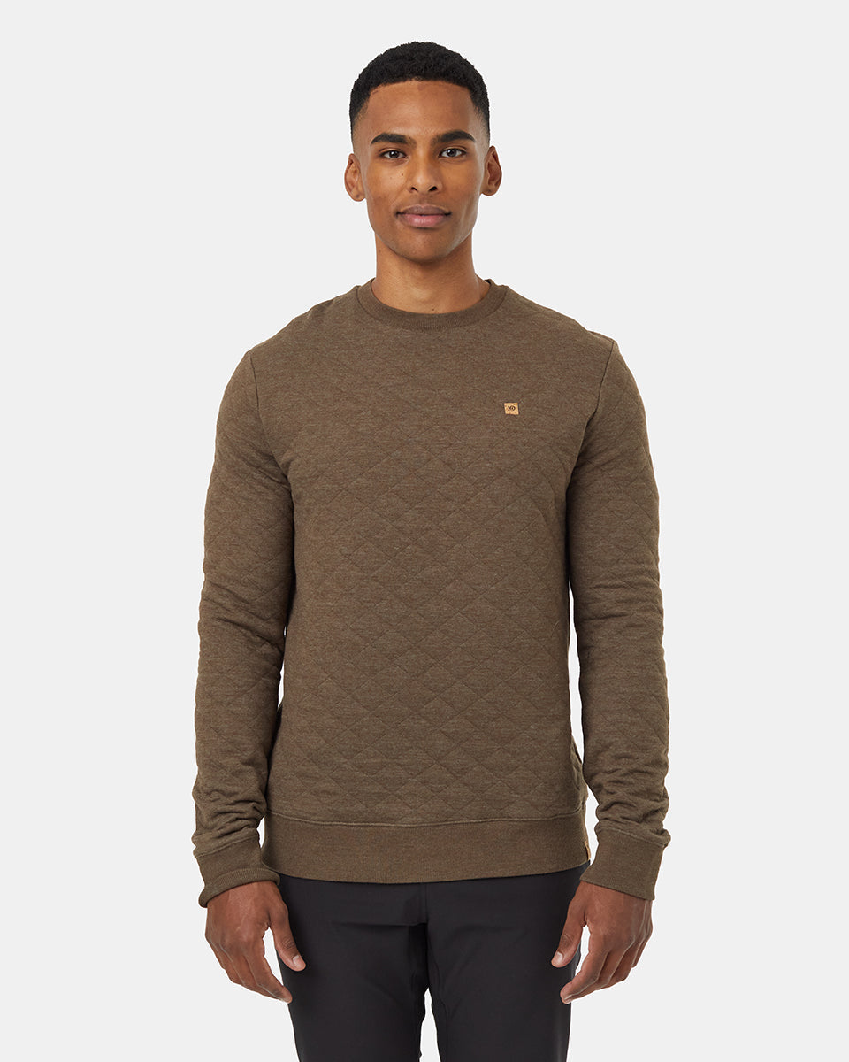 Tentree Men's Quilted Classic Crew - Tundra Heather