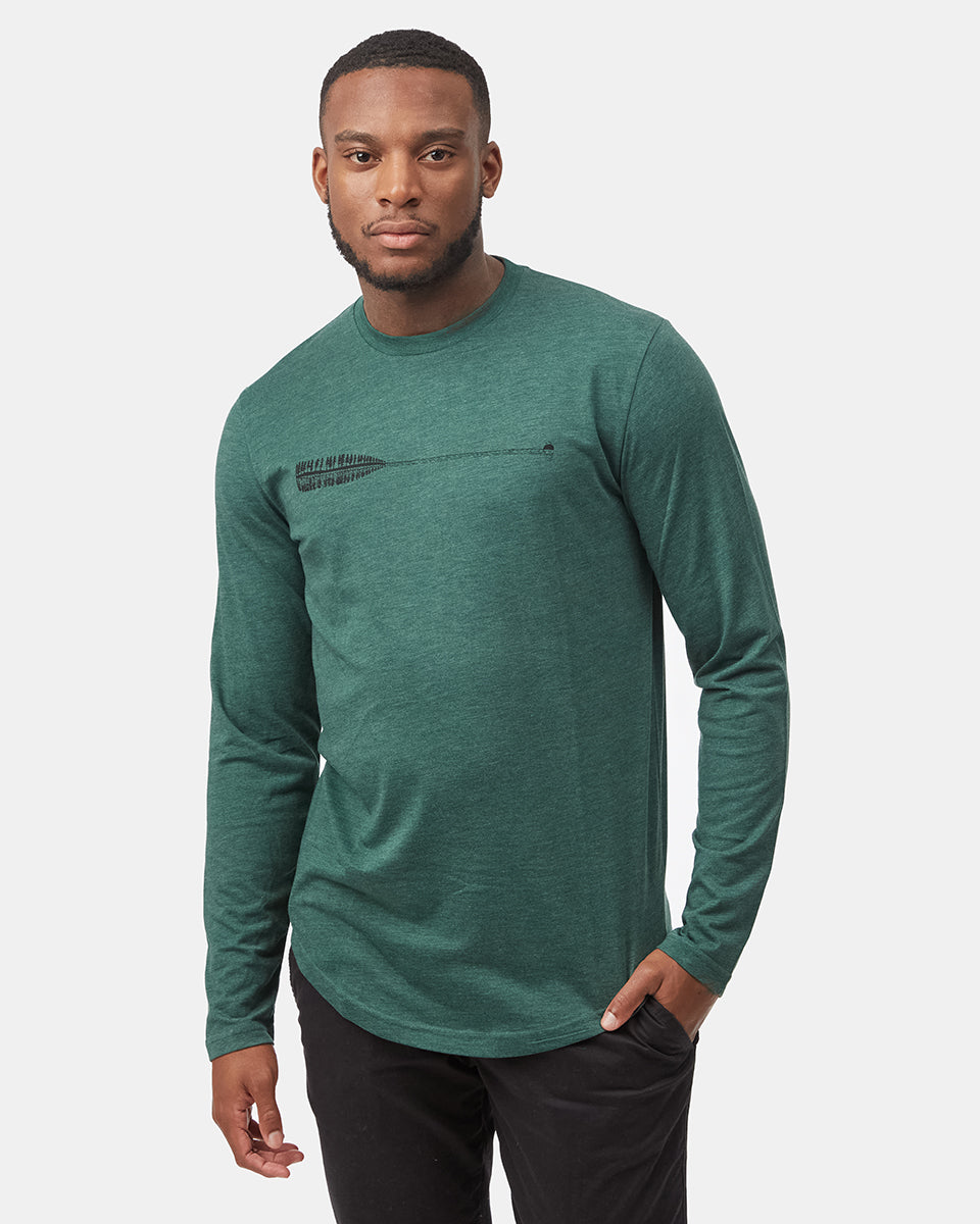 Tentree Men's Cove Longsleeve - Hunter Green Heather
