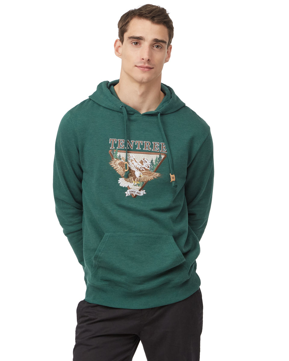 Tentree Men's Cabin Crest Hoodie - Hunter Green