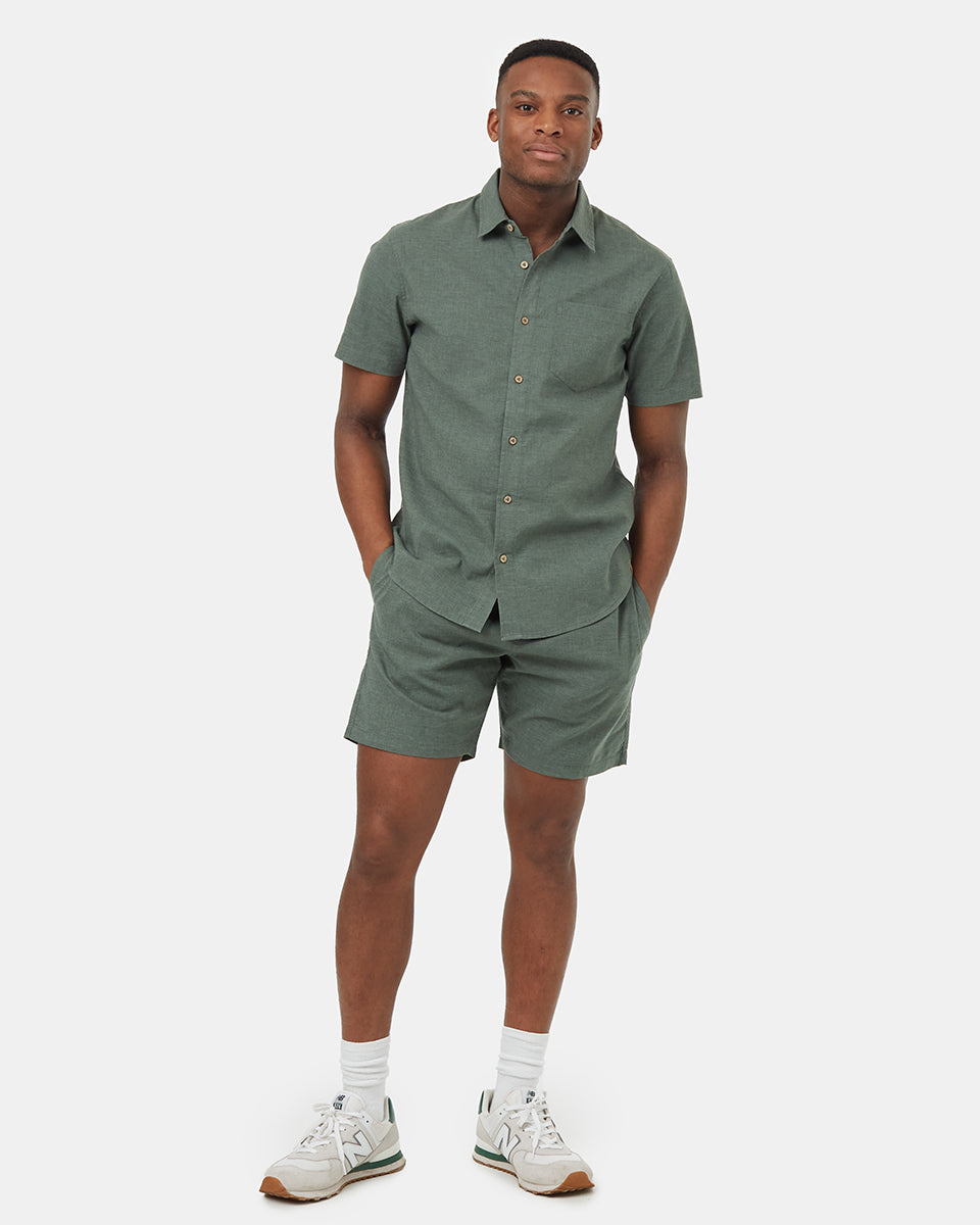 Tentree Men's Joshua Shortsleeve Shirt - Dark Sage