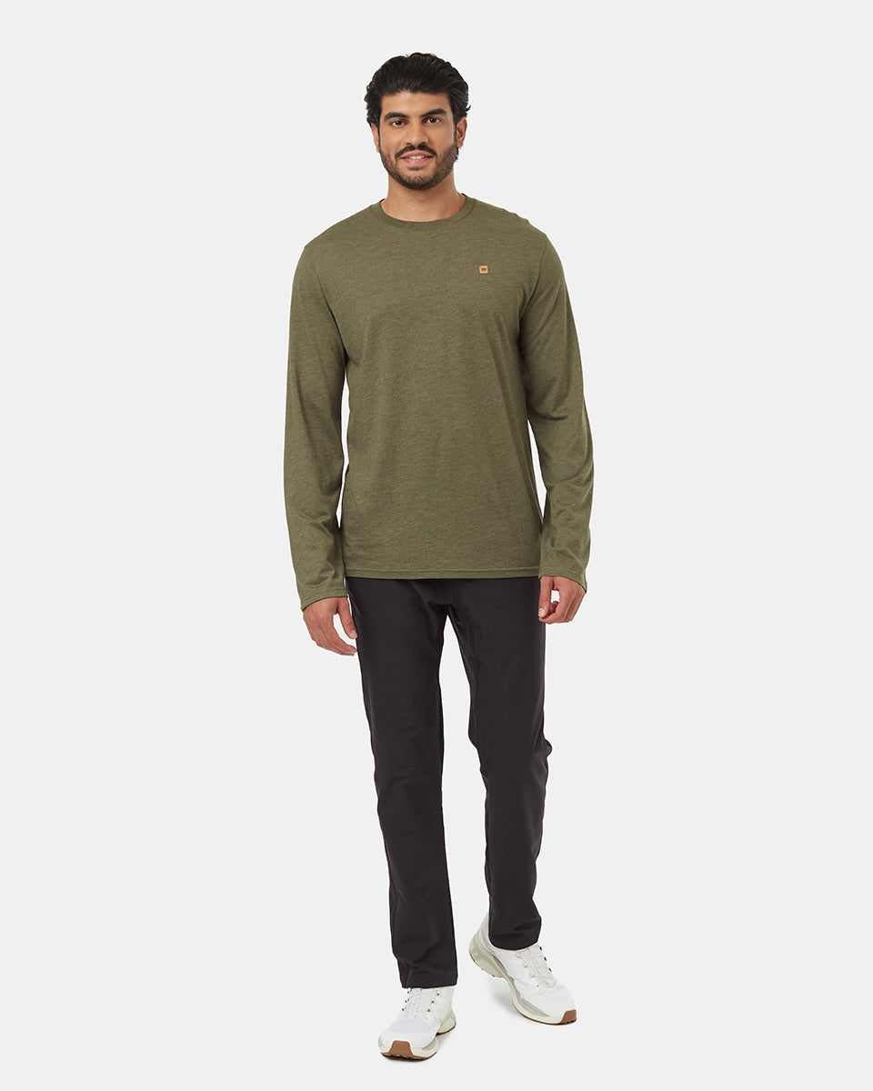 Tentree TreeBlend Baker Longsleeve - Olive Night Green Heather