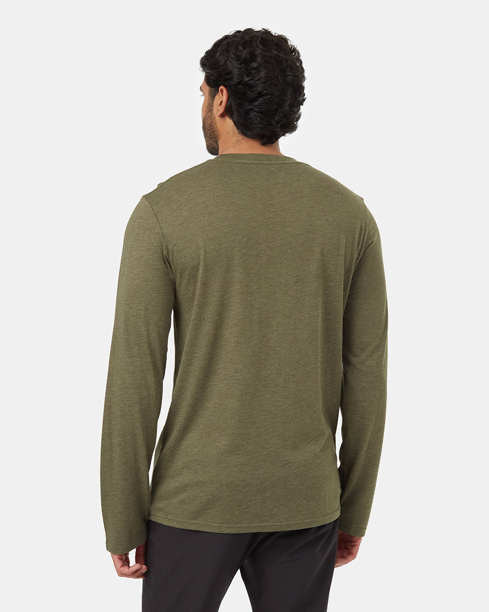 Tentree TreeBlend Baker Longsleeve - Olive Night Green Heather