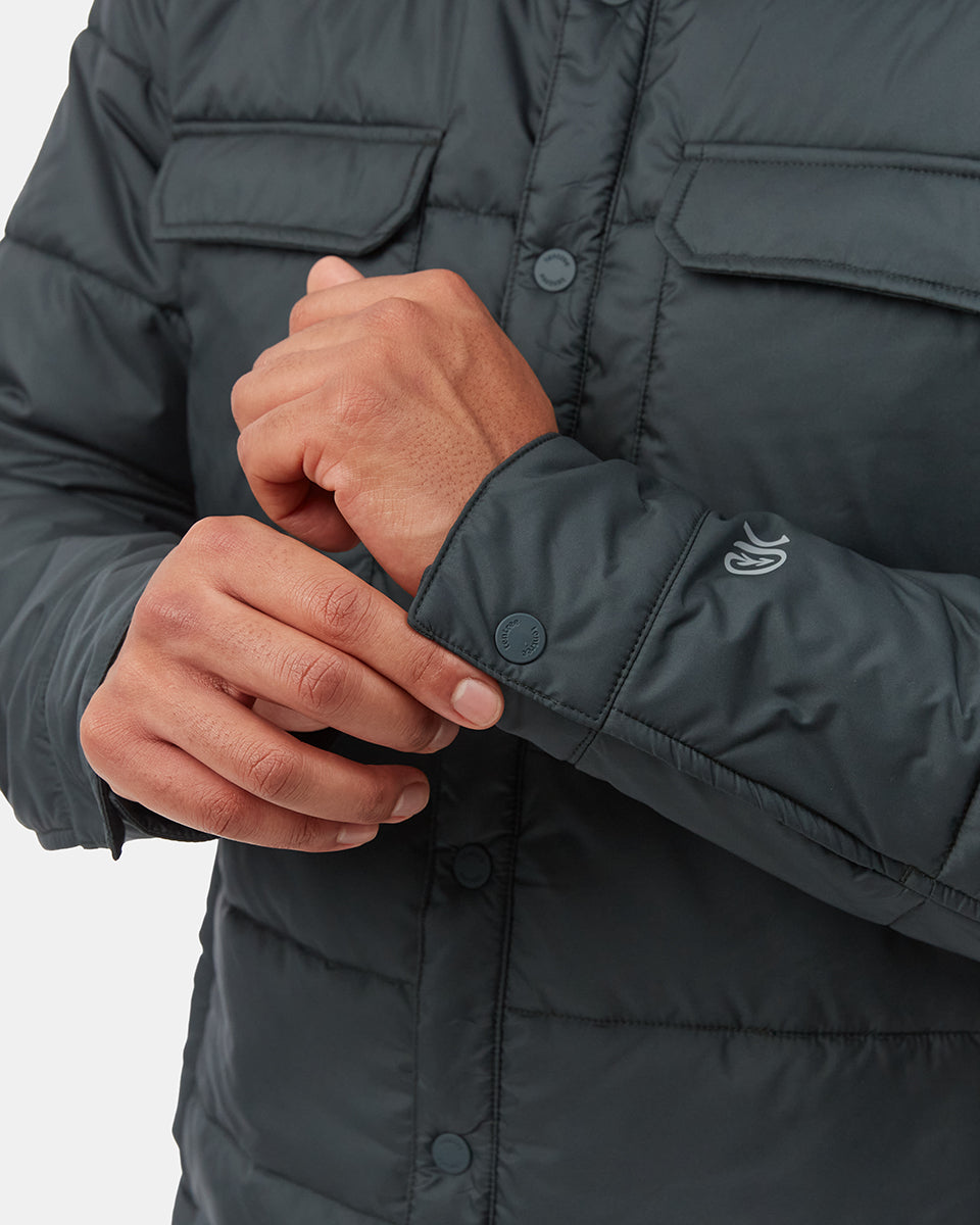 Tentree Men's Cloud Shell Shirt Jacket - Forest River Green