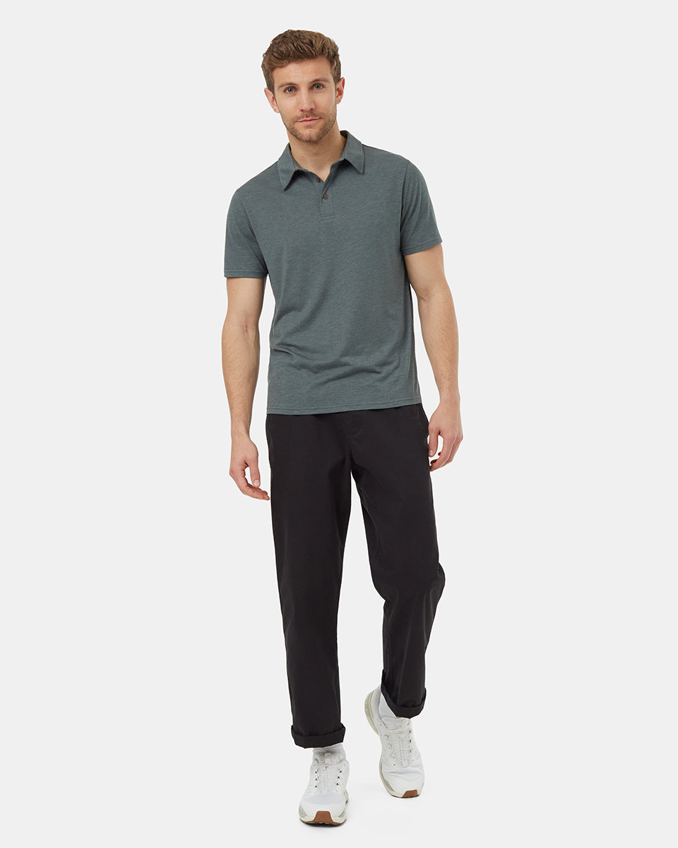 Tentree Men's Astir Polo - Light Urban Green Heather