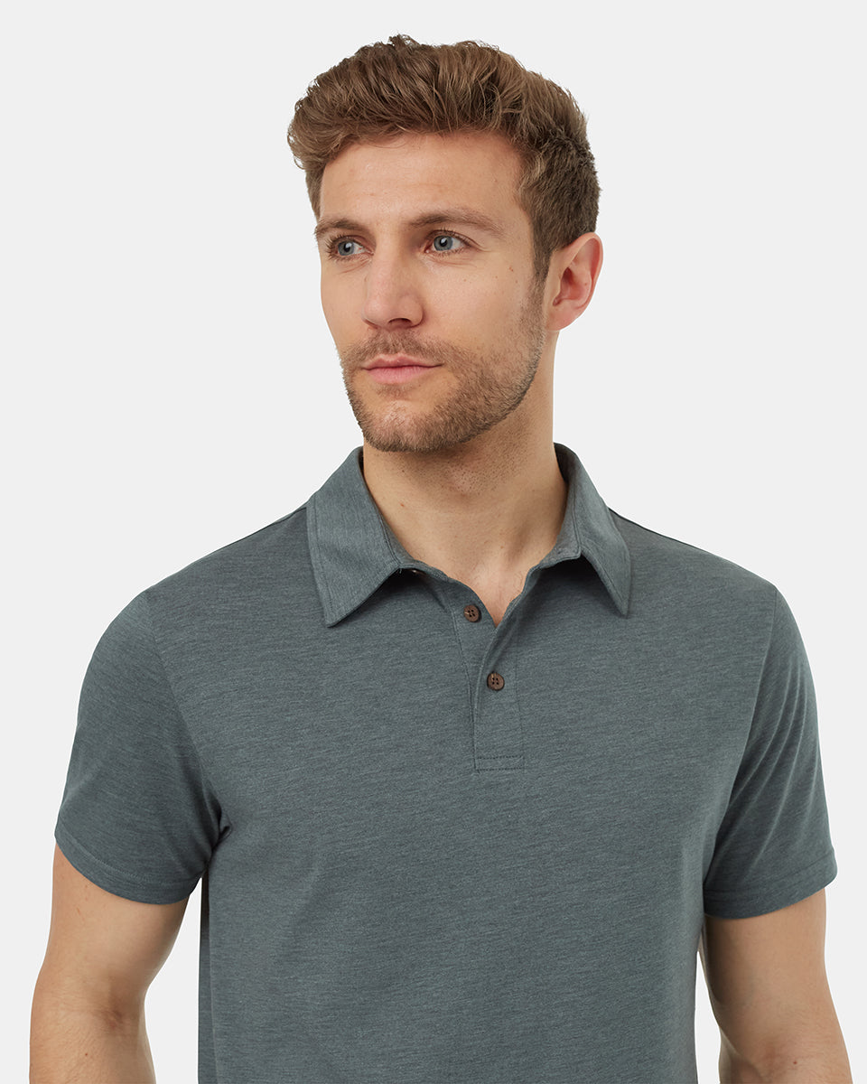 Tentree Men's Astir Polo - Light Urban Green Heather