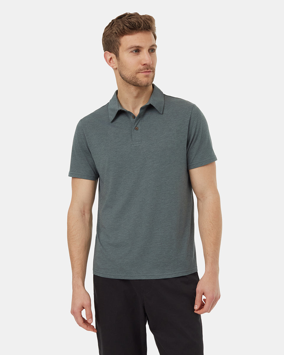Tentree Men's Astir Polo - Light Urban Green Heather