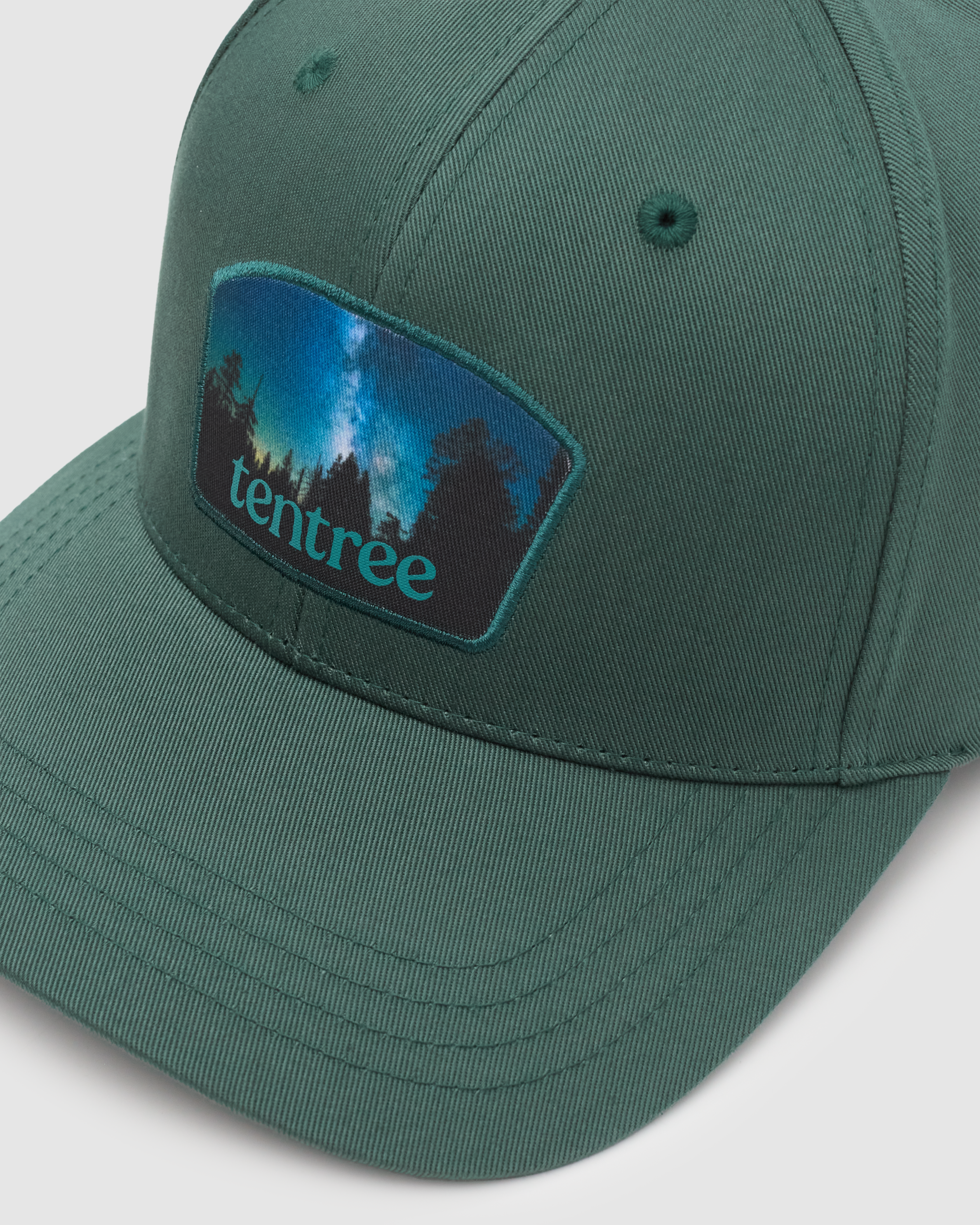 Tentree Parks Souvenir Patch Elevation Hat - Pine Green Dark Forest Green