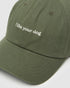 Tentree Slogan Peak Hat - Deep Olive I Like Your Dog