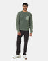 Tentree Men's Highline Garment Dyed Pocket Crew - Dark Kombu Green