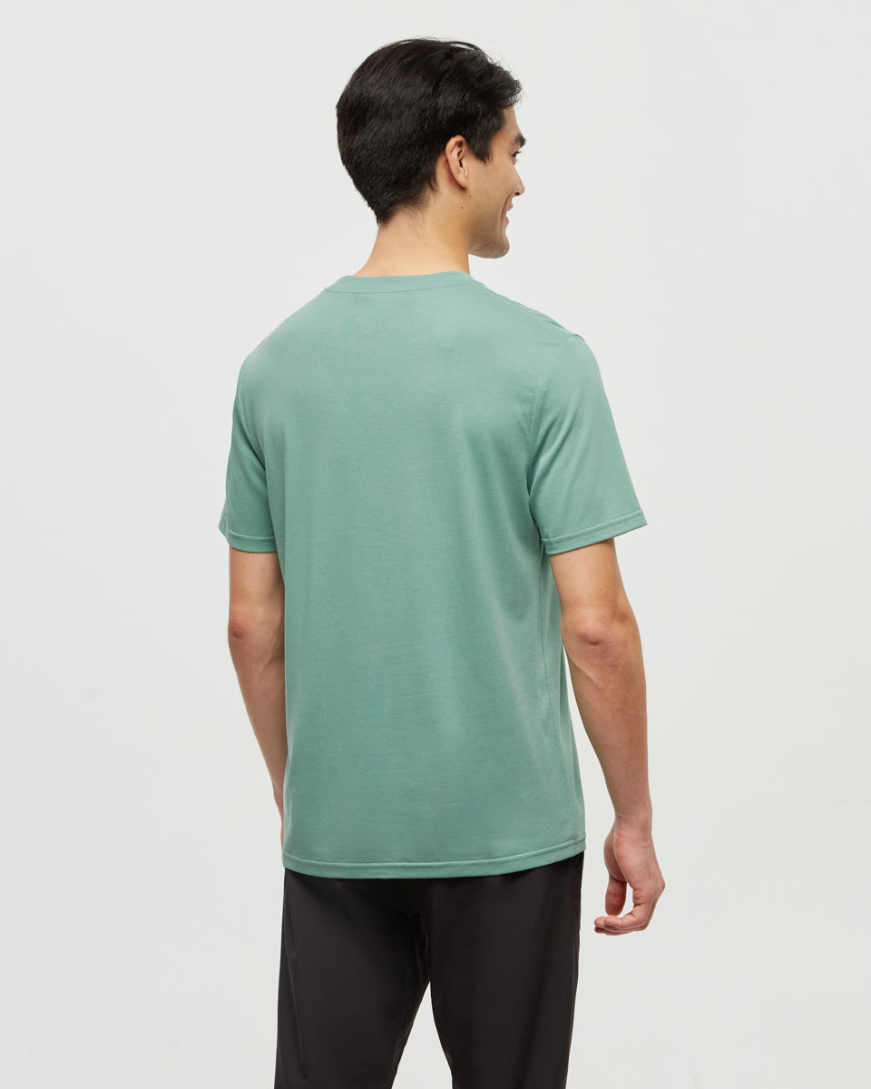 Tentree Men's Boreal Wildlife T-Shirt - Jade Boreal Wolf