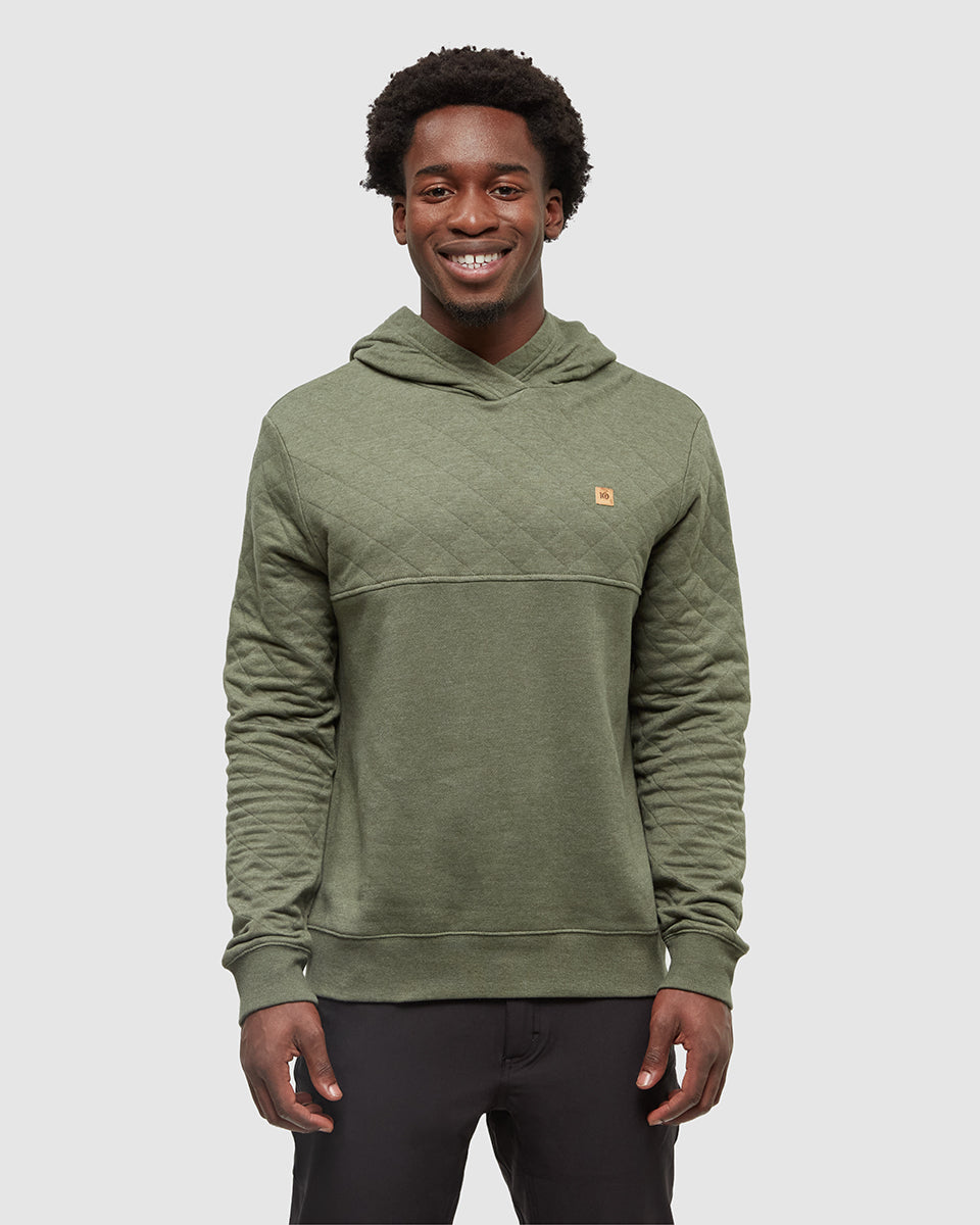 Tentree Men's Quadra Hoodie - Deep Olive Heather