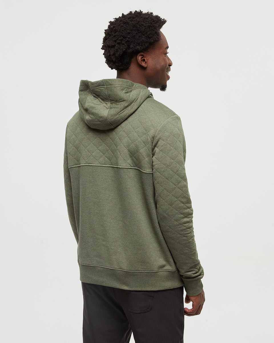Tentree Men's Quadra Hoodie - Deep Olive Heather