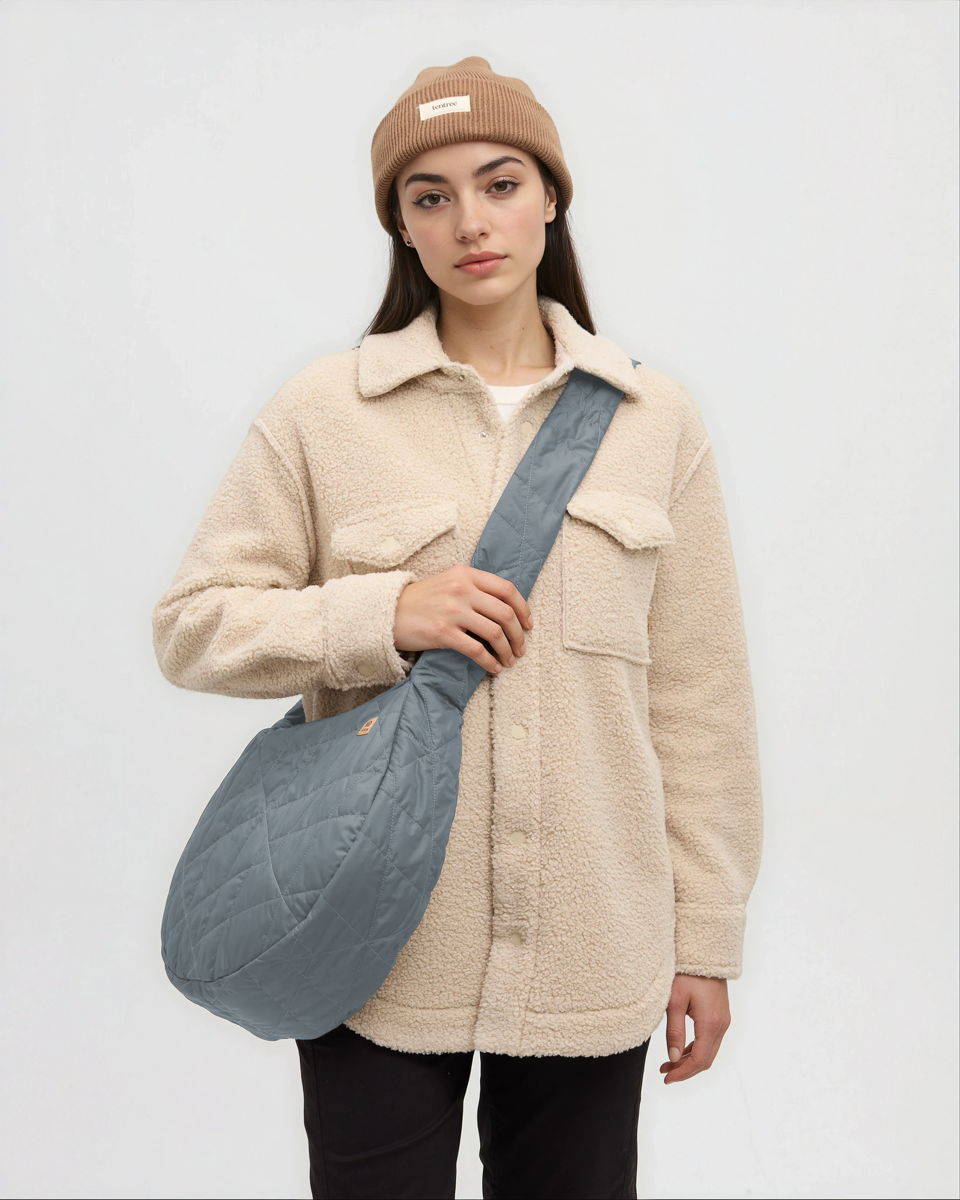 Tentree Creston Quilted Bag - Mineral