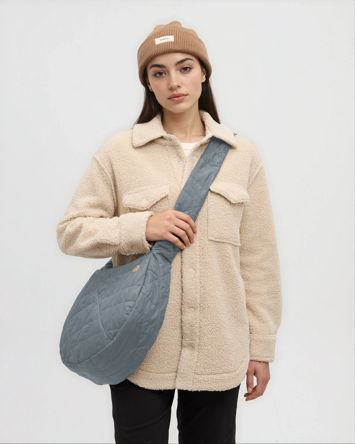 Tentree Creston Quilted Bag - Mineral