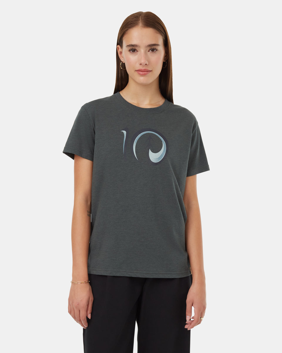 Tentree Women's Artist Series Logo T-Shirt - Urban Green Slate