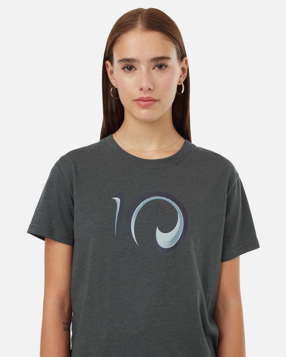 Tentree Women's Artist Series Logo T-Shirt - Urban Green Slate