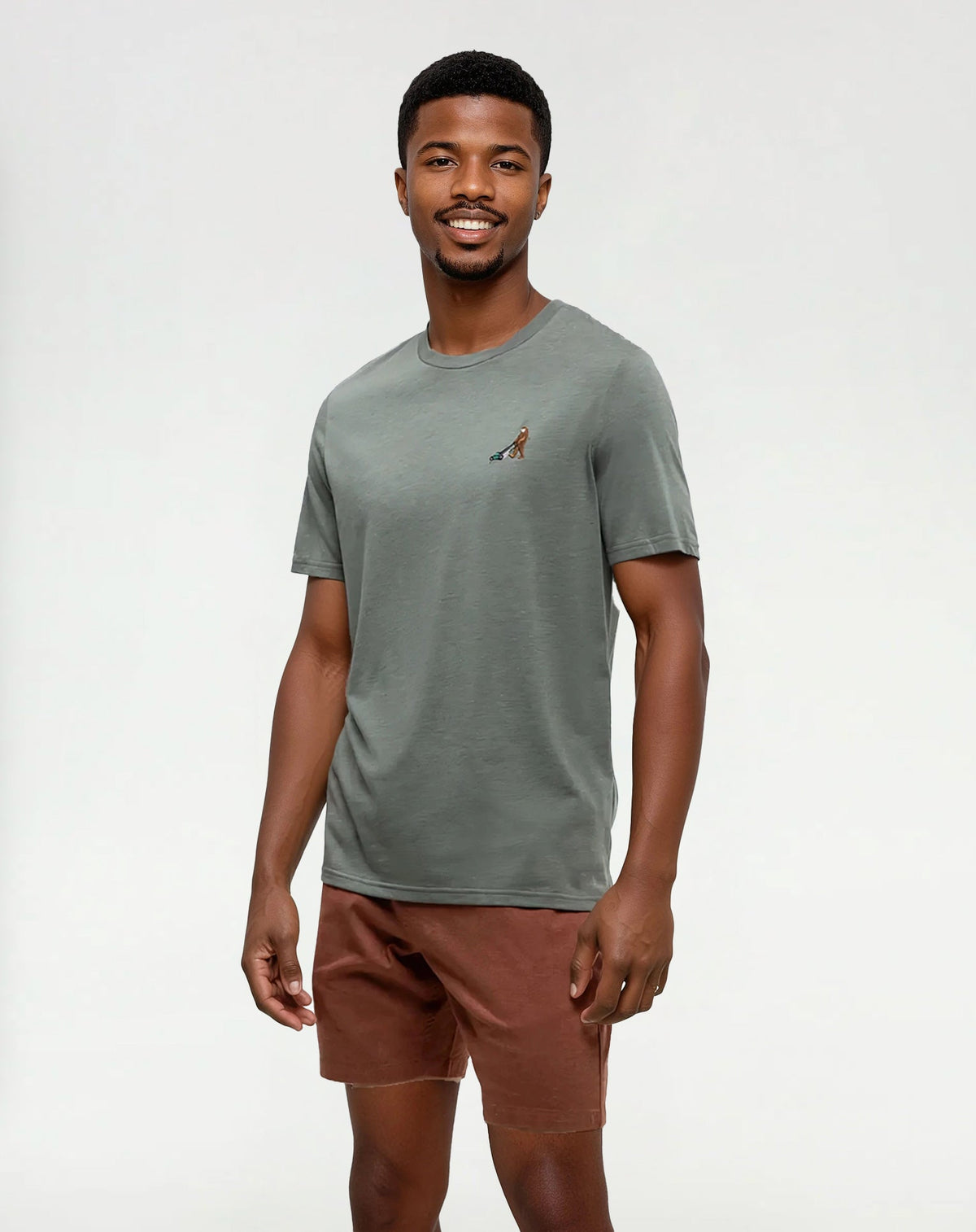 Tentree Men's Sasquatch T-Shirt - Agave Green Heather Lawnmower