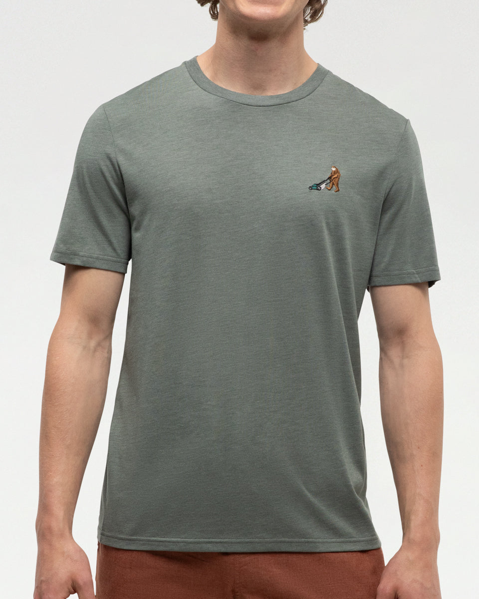 Tentree Men's Sasquatch T-Shirt - Agave Green Heather Lawnmower