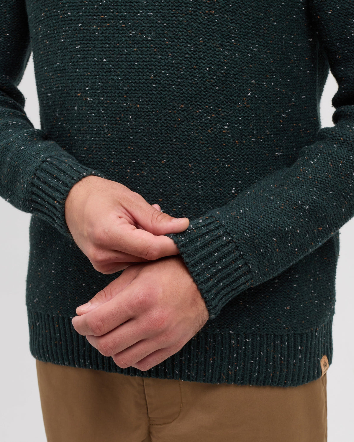 Tentree Men's Conrad Fleck Sweater - Dark Forest Green Fleck
