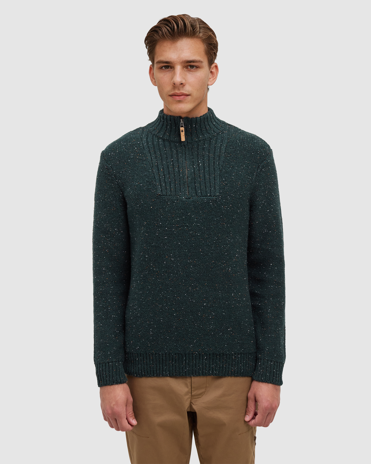 Tentree Men's Conrad Fleck Sweater - Dark Forest Green Fleck