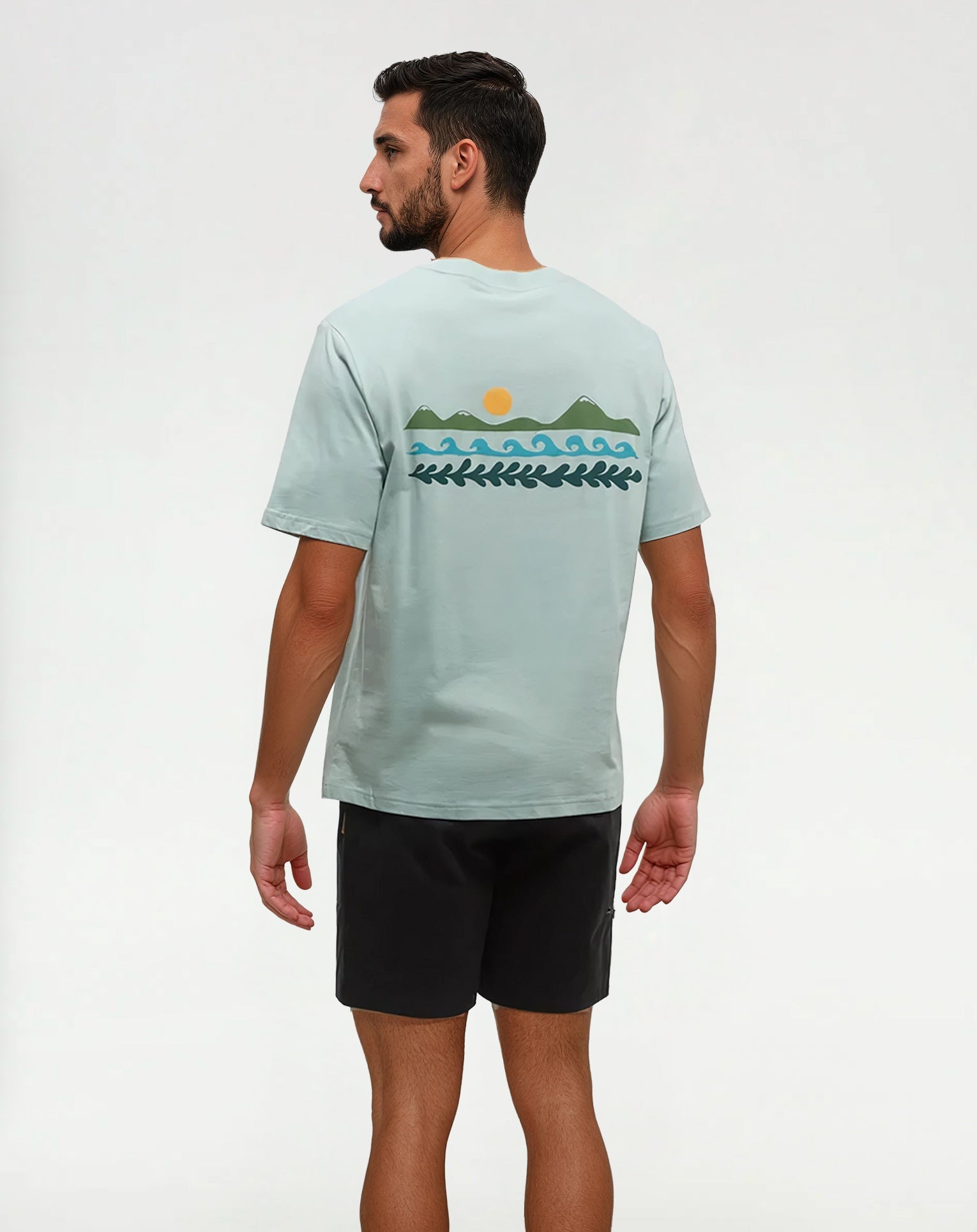 Tentree Men's Seaforestation Relaxed T-Shirt - Oasis Sea Blue