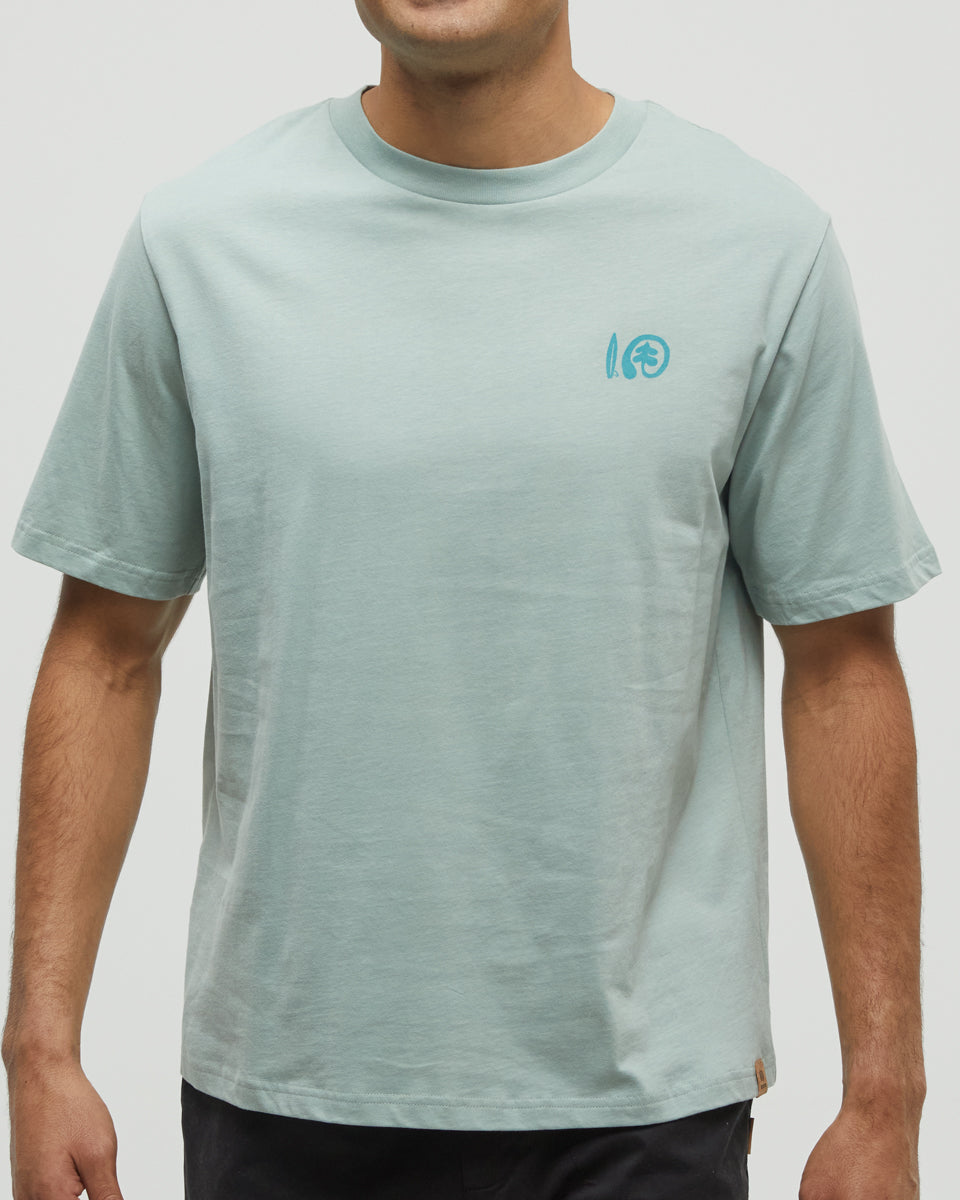 Tentree Men's Seaforestation Relaxed T-Shirt - Oasis Sea Blue