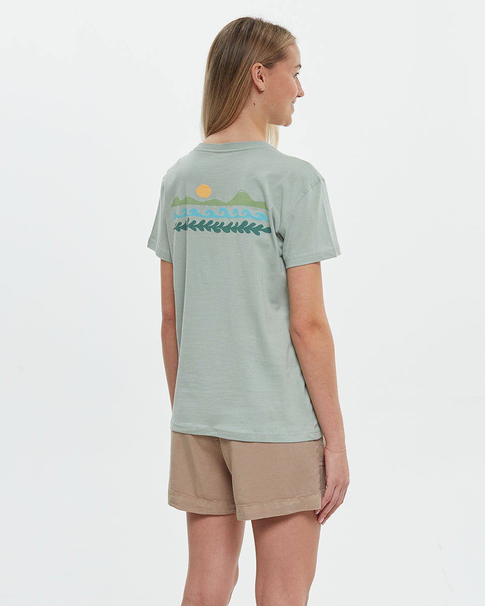 Tentree Women's Seaforestation T-Shirt - Oasis Sea Blue
