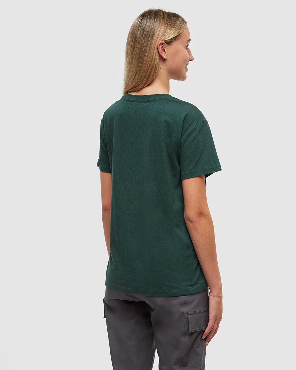 Tentree Women's Regenerative Forest Sprawl T-Shirt - Forest Pine Granite Green