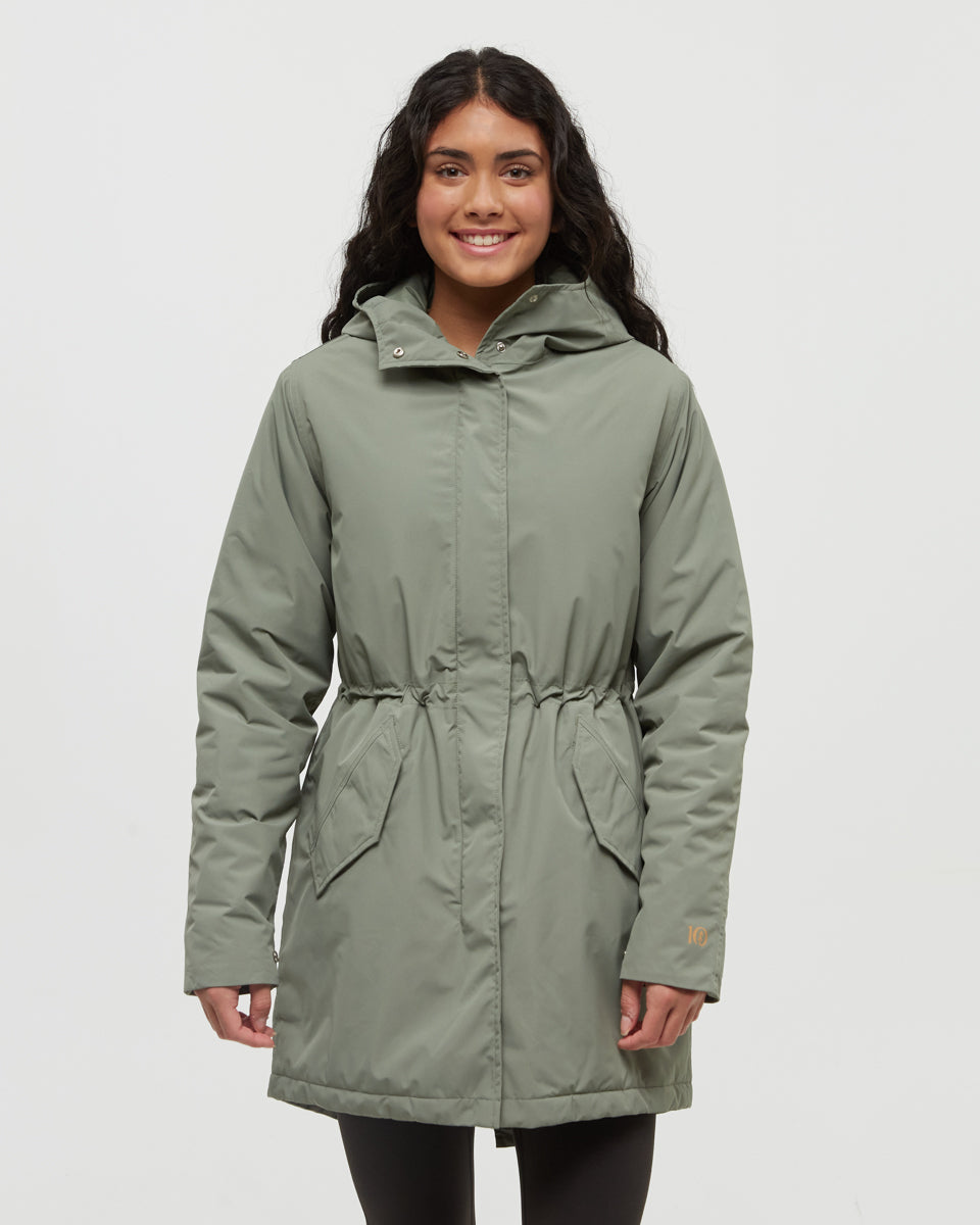 Tentree Women's Nimbus Insulated Rain Jacket - Agave Green