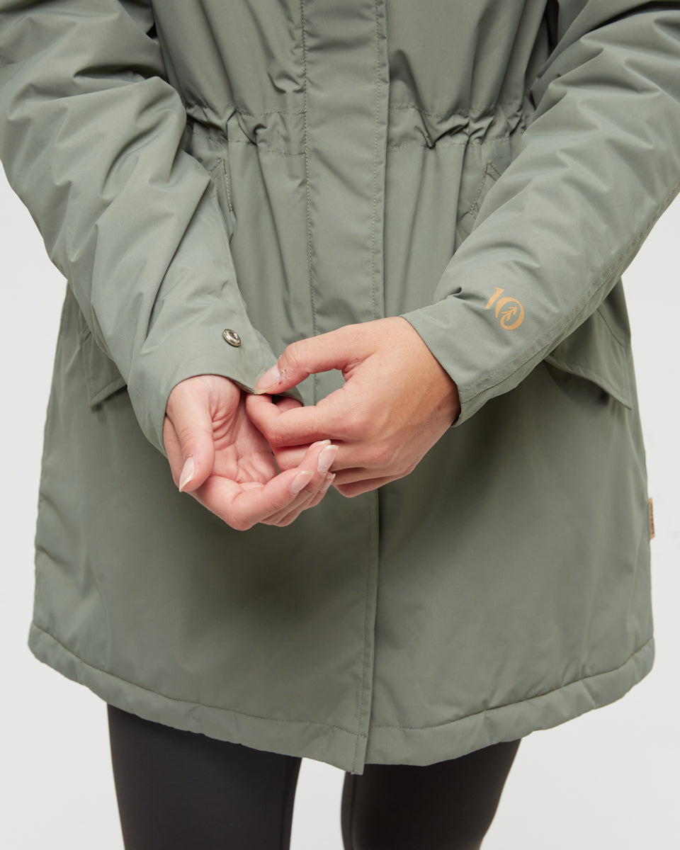 Tentree Women's Nimbus Insulated Rain Jacket - Agave Green
