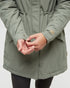 Tentree Women's Nimbus Insulated Rain Jacket - Agave Green