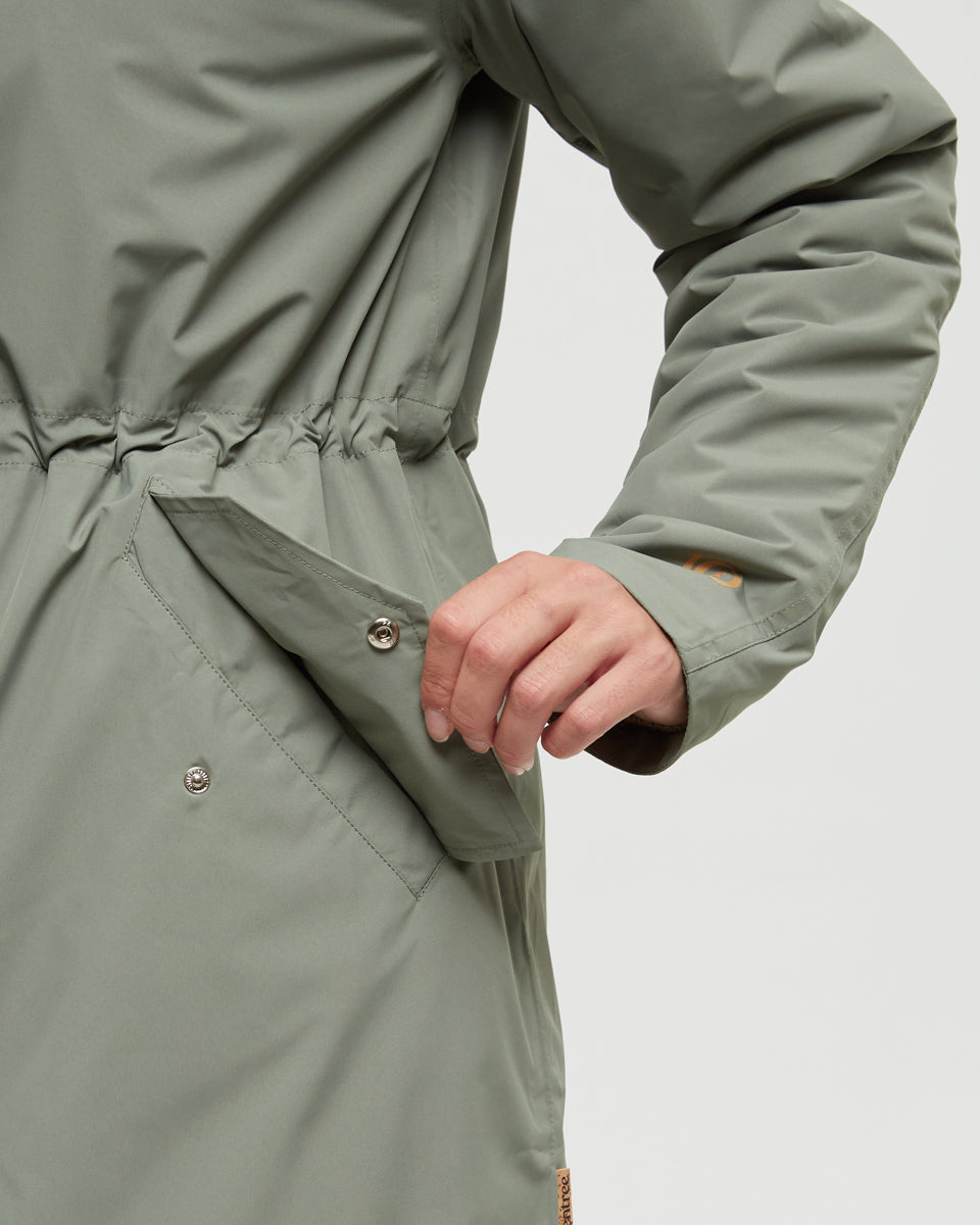 Tentree Women's Nimbus Insulated Rain Jacket - Agave Green