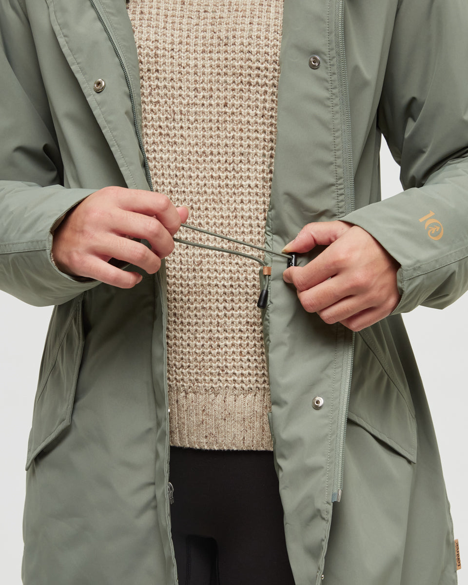 Tentree Women's Nimbus Insulated Rain Jacket - Agave Green