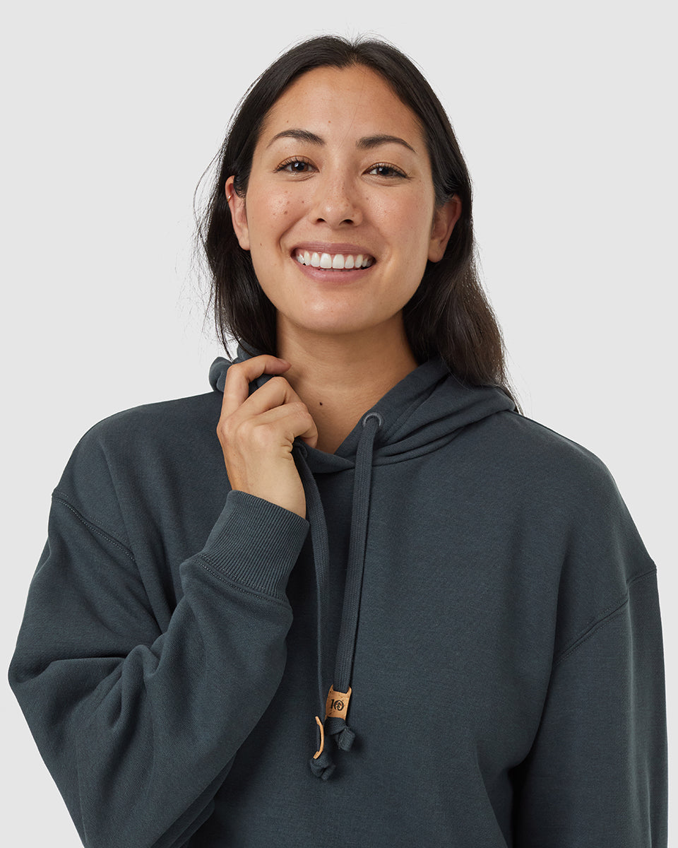 Tentree Women's TreeFleece Relaxed Hoodie - Forest River Green