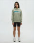 Tentree Women's Wildfire Retro Treeline Relaxed Hoodie - Light Moss Tidal Teal